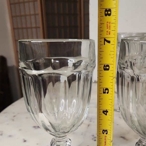 Vintage | Libbey Gibraltar Duratuff Clear Glass Goblets 16oz - Picture 4 of 4